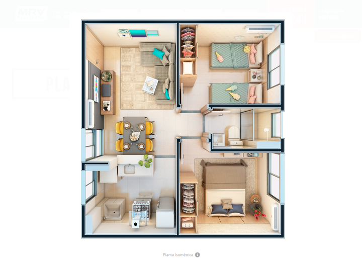 Imagem Apartamento com 2 Quartos à Venda, 39 m² em Planalto - Manaus