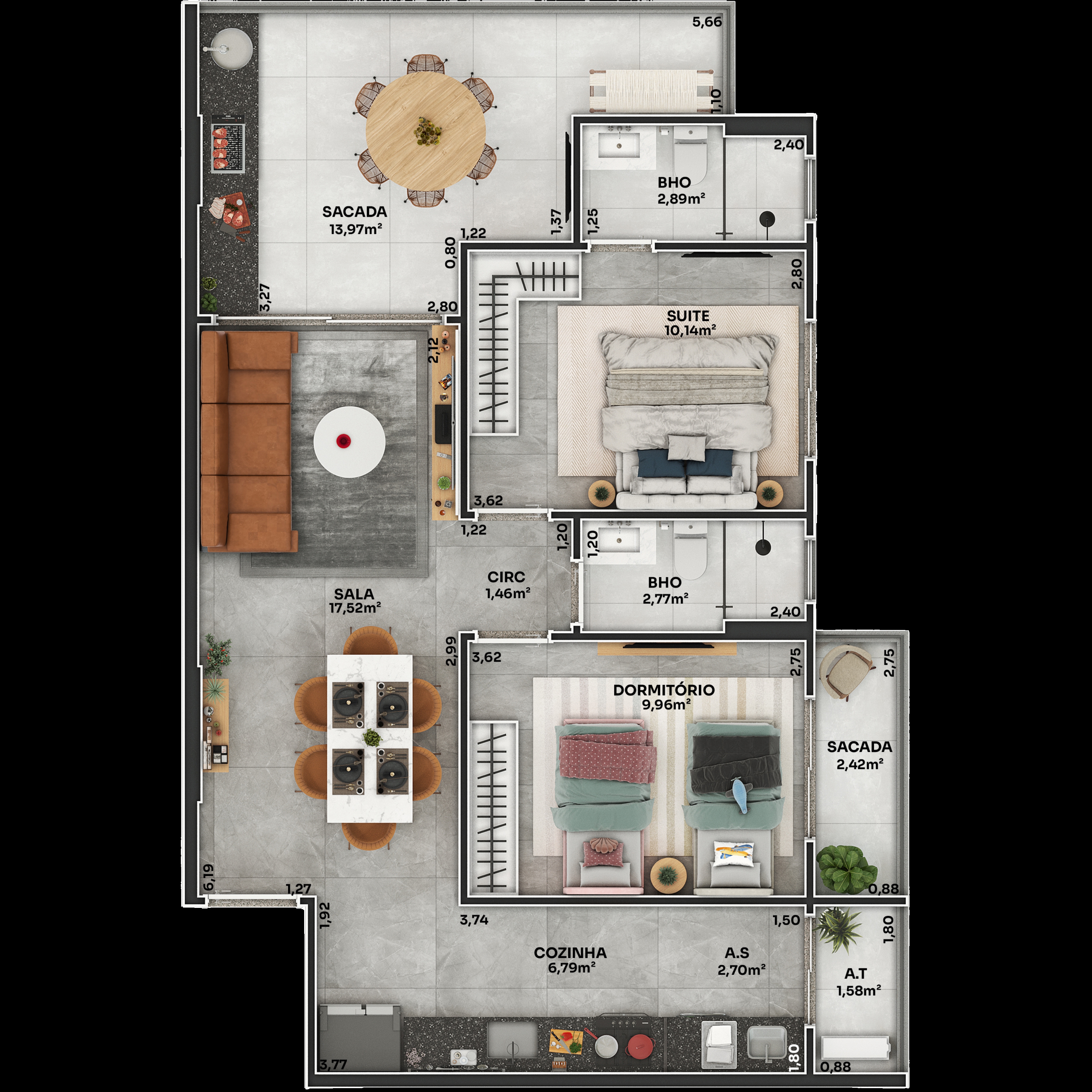 Imagem Apartamento com 3 Quartos à Venda, 105 m² em Boqueirão - Praia Grande