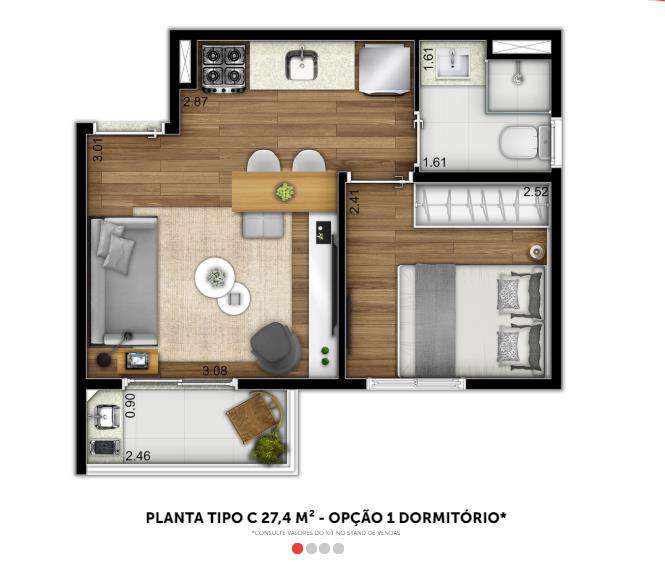 Imagem Kitnet com 1 Quarto à Venda, 27 m² em Sé - São Paulo