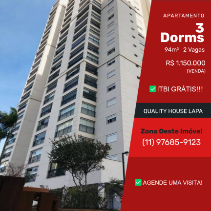 Imagem Apartamento com 3 Quartos à Venda,  em Vila Romana - São Paulo