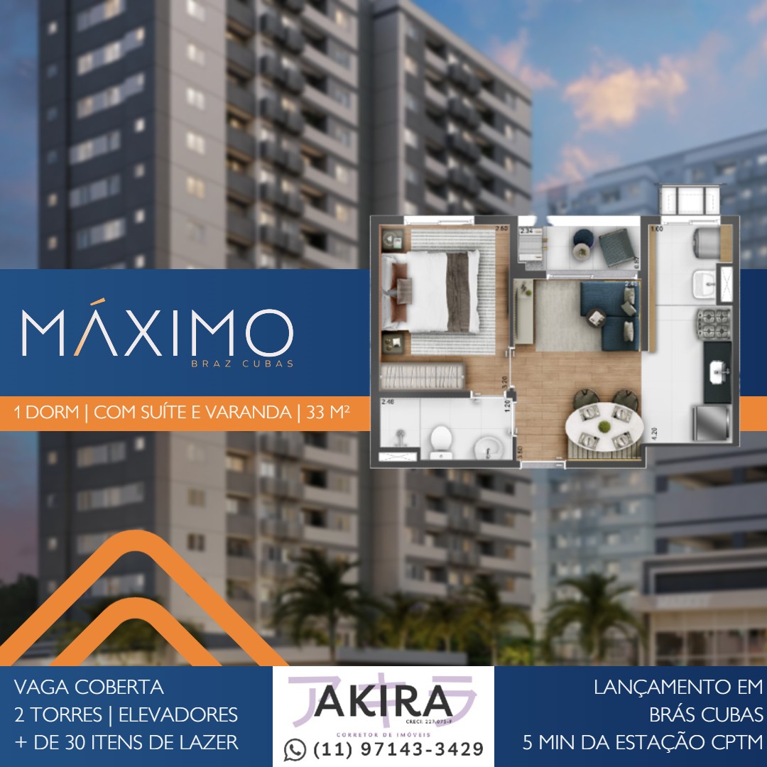 Imagem Apartamento com 1 Quarto à Venda, 33 m² em Vila Brasileira - Mogi das Cruzes