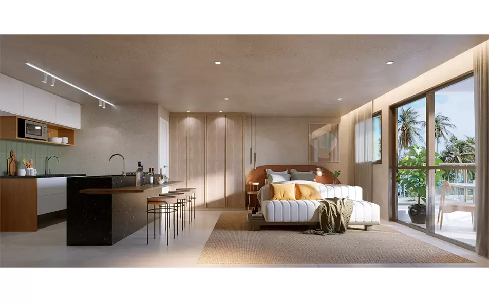 Imagem Apartamento com 1 Quarto à Venda, 29 m² em Porto das Dunas - Aquiraz