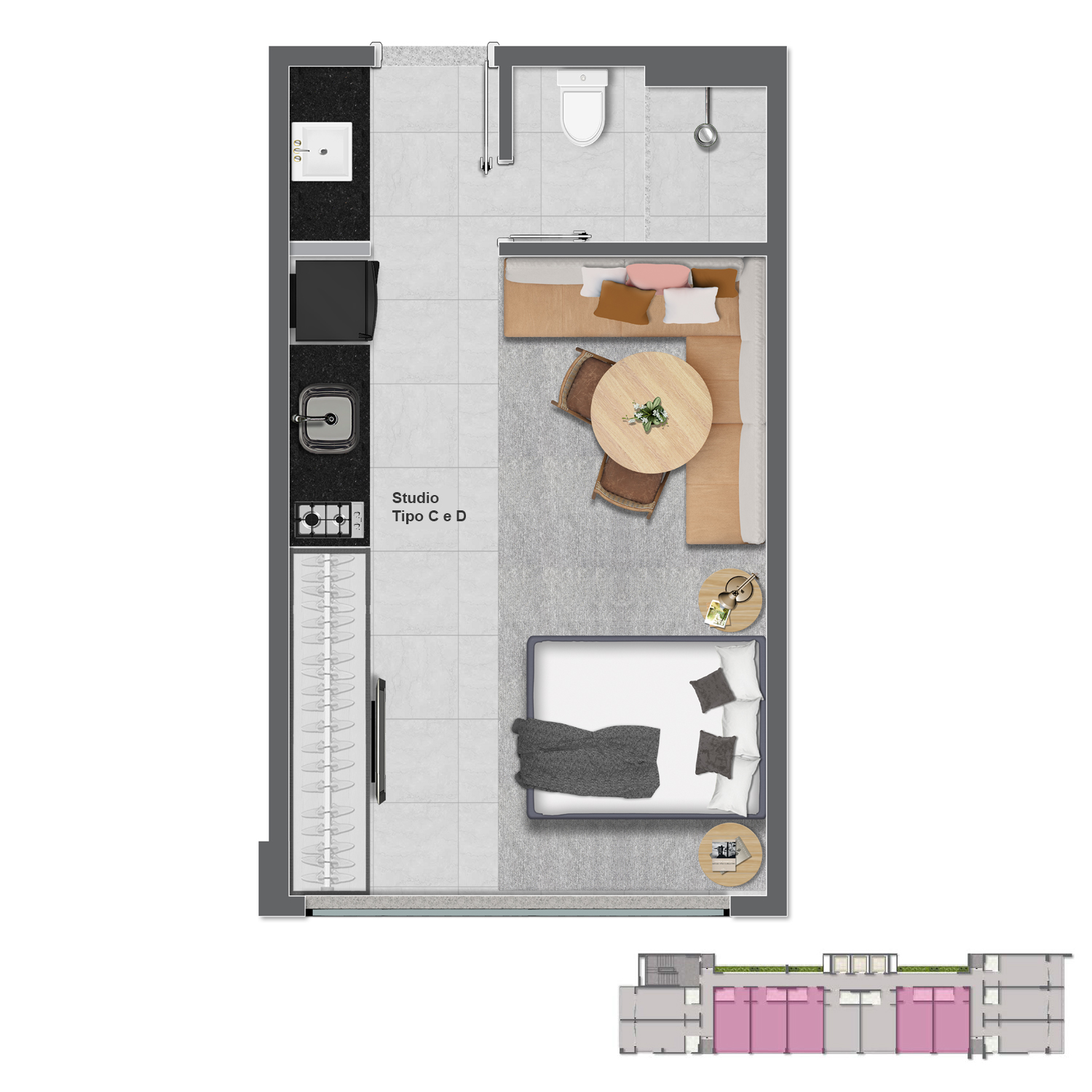 Imagem Studio com 1 Quarto à Venda, 24 m²em Vitória - Salvador