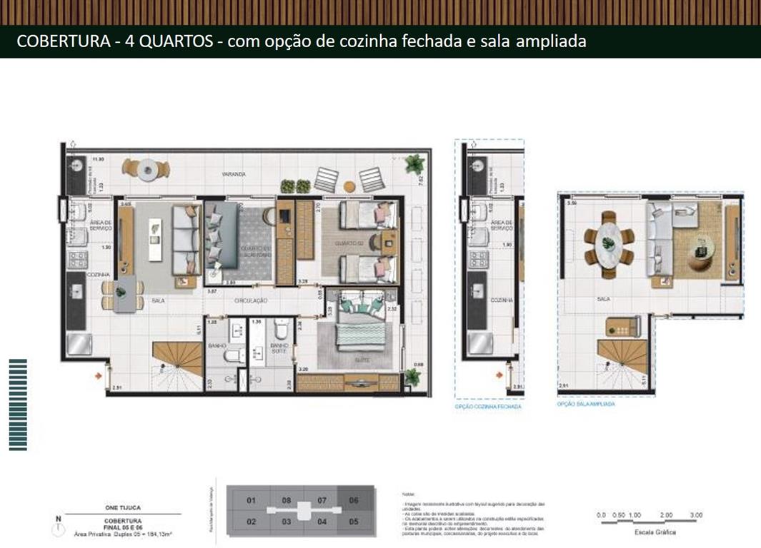 Foto do imóvel: Cobertura com 4 Quartos à Venda, 221 m² em Tijuca - Rio de Janeiro