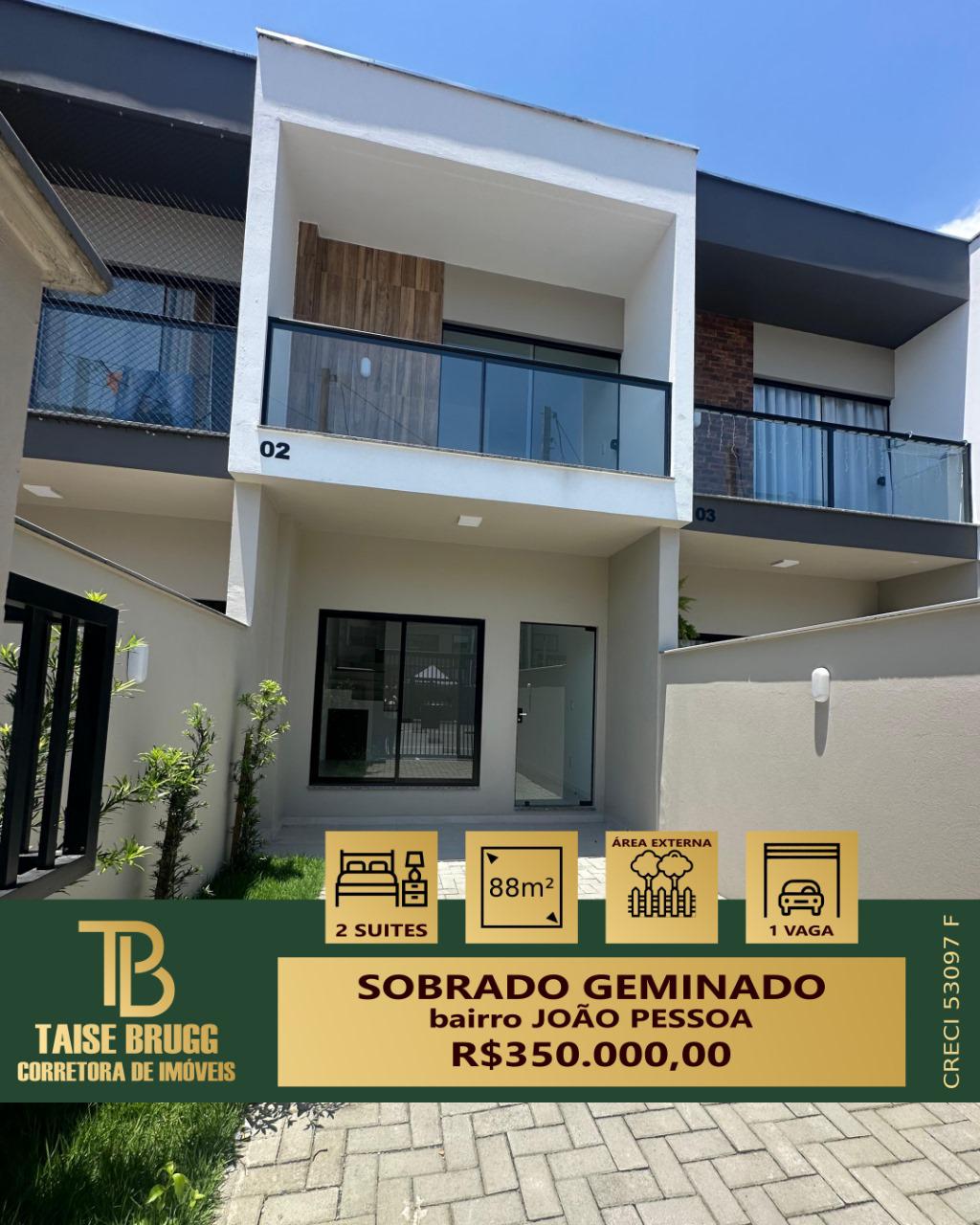 Imagem Sobrado com 2 Quartos à Venda, 79 m²em João Pessoa - Jaraguá do Sul