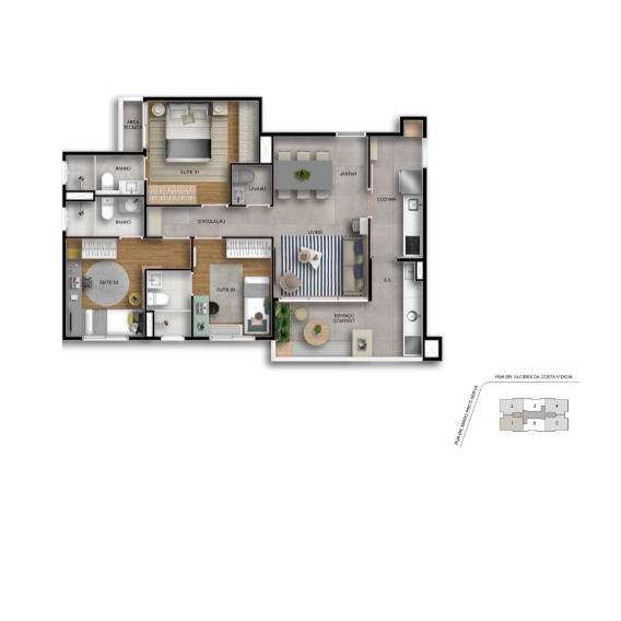 Imagem Apartamento com 2 Quartos à Venda, 62 m²em Centro - Osasco