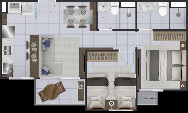 Imagem Apartamento com 2 Quartos à Venda, 45 m²em Mirueira - Paulista