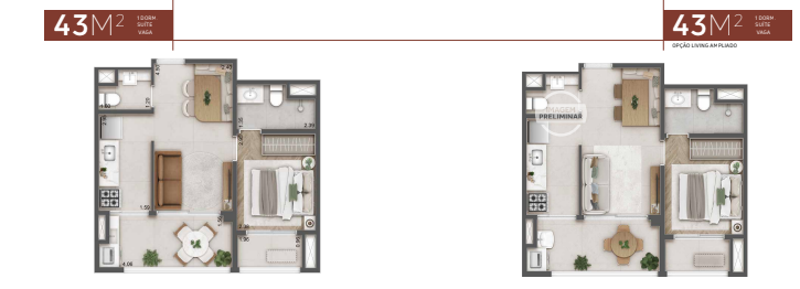 Imagem Apartamento com 1 Quarto à Venda, 44 m² em Jardim das Acácias - São Paulo