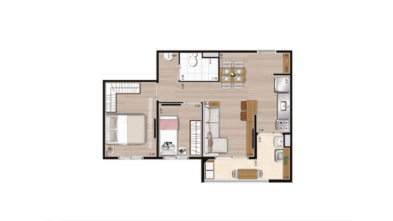 Imagem Apartamento com 2 Quartos à Venda, 55 m²em Vila das Bandeiras - Guarulhos