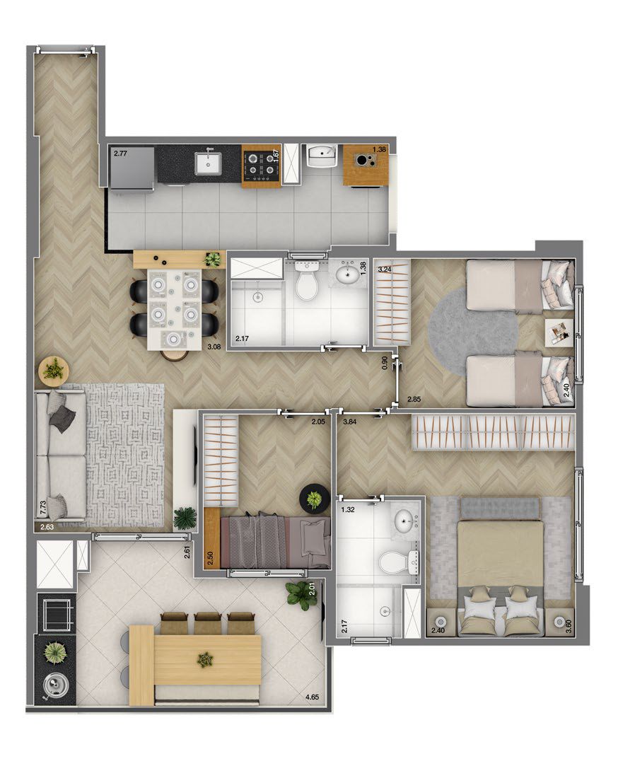 Imagem Apartamento com 2 Quartos à Venda, 56 m²em Vila Andrade - São Paulo