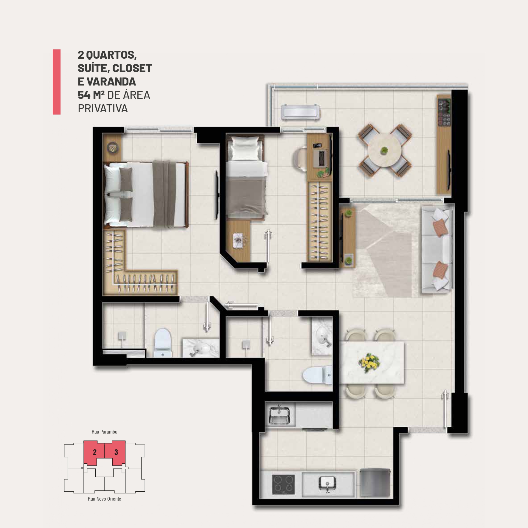 Imagem Apartamento com 2 Quartos à Venda, 54 m²em Luiz Anselmo - Salvador