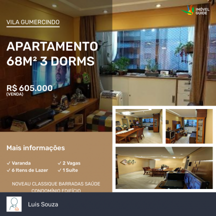 Apartamento com 3 Quartos à Venda,  em Vila Gumercindo - São Paulo