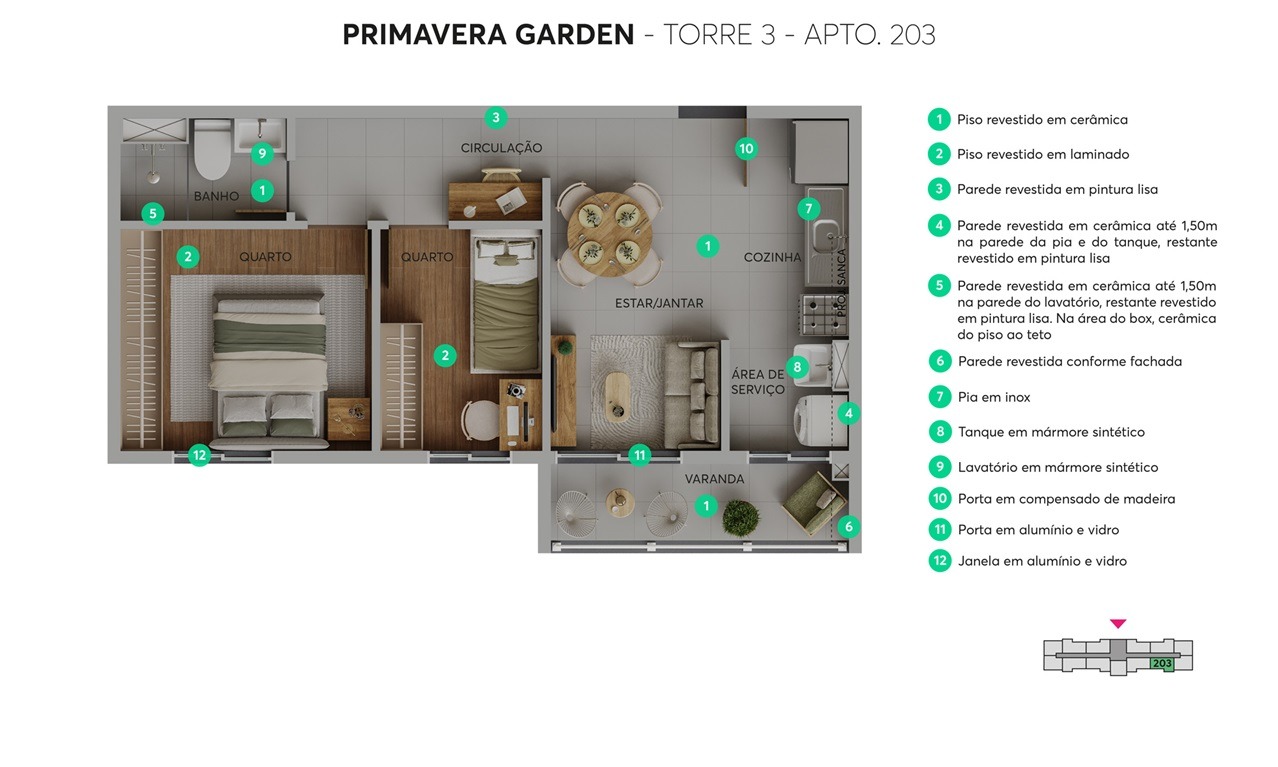 Imagem Apartamento com 2 Quartos à Venda, 41 m² em Jardim Primavera - Duque de Caxias