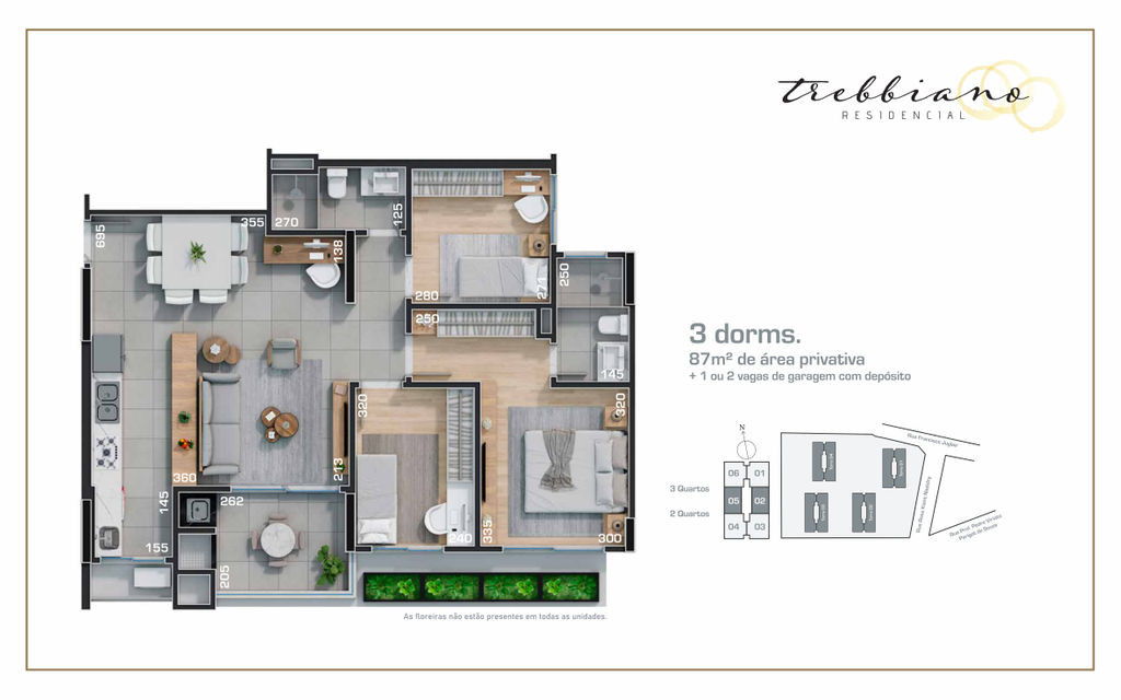 Apartamento com 3 Quartos à Venda, 87 m² em Mossunguê - CURITIBA