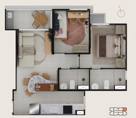 Imagem Apartamento com 2 Quartos à Venda, 45 m² em Imbiribeira - Recife