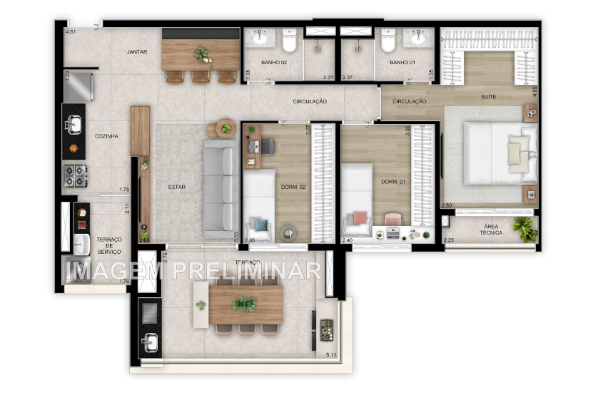 Imagem Apartamento com 3 Quartos à Venda, 24 m²em Tatuapé - São Paulo
