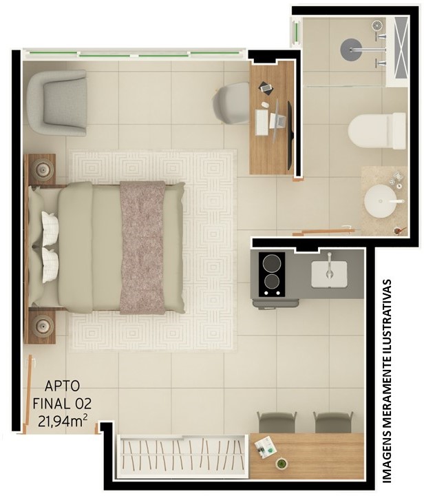 Imagem Loft com 1 Quarto à Venda, 19 m² em Intermares - Cabedelo