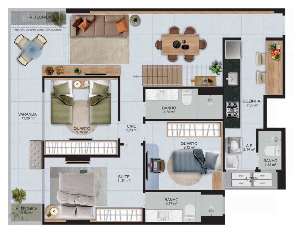 Imagem Apartamento com 3 Quartos à Venda, 90 m² em Praia da Costa - Vila Velha