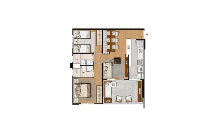 Imagem Apartamento com 1 Quarto à Venda, 48 m² em José Menino - Santos