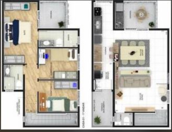 Imagem Casa de Condomínio com 3 Quartos à Venda,  em Centro - Diadema