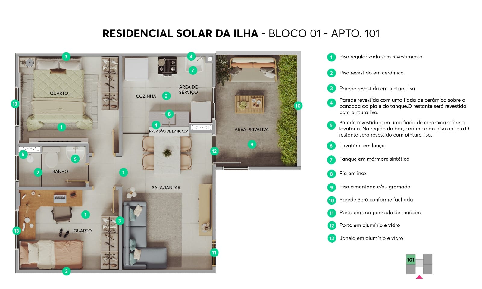 Foto do imóvel: Apartamento com 2 Quartos à Venda, 39 m² em Vila Pedroso - Votorantim