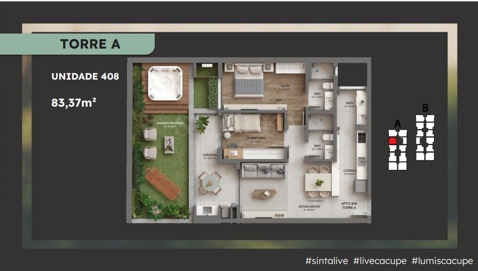 Imagem Apartamento com 2 Quartos à Venda, 77 m²em Cacupé - Florianópolis