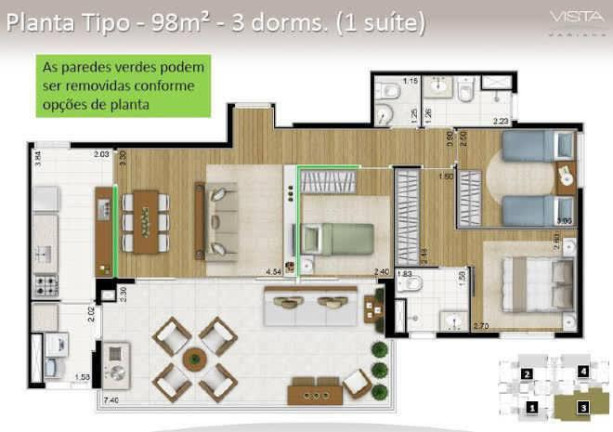 Imagem Apartamento com 3 Quartos à Venda, 98 m² em Chácara Inglesa - São Paulo