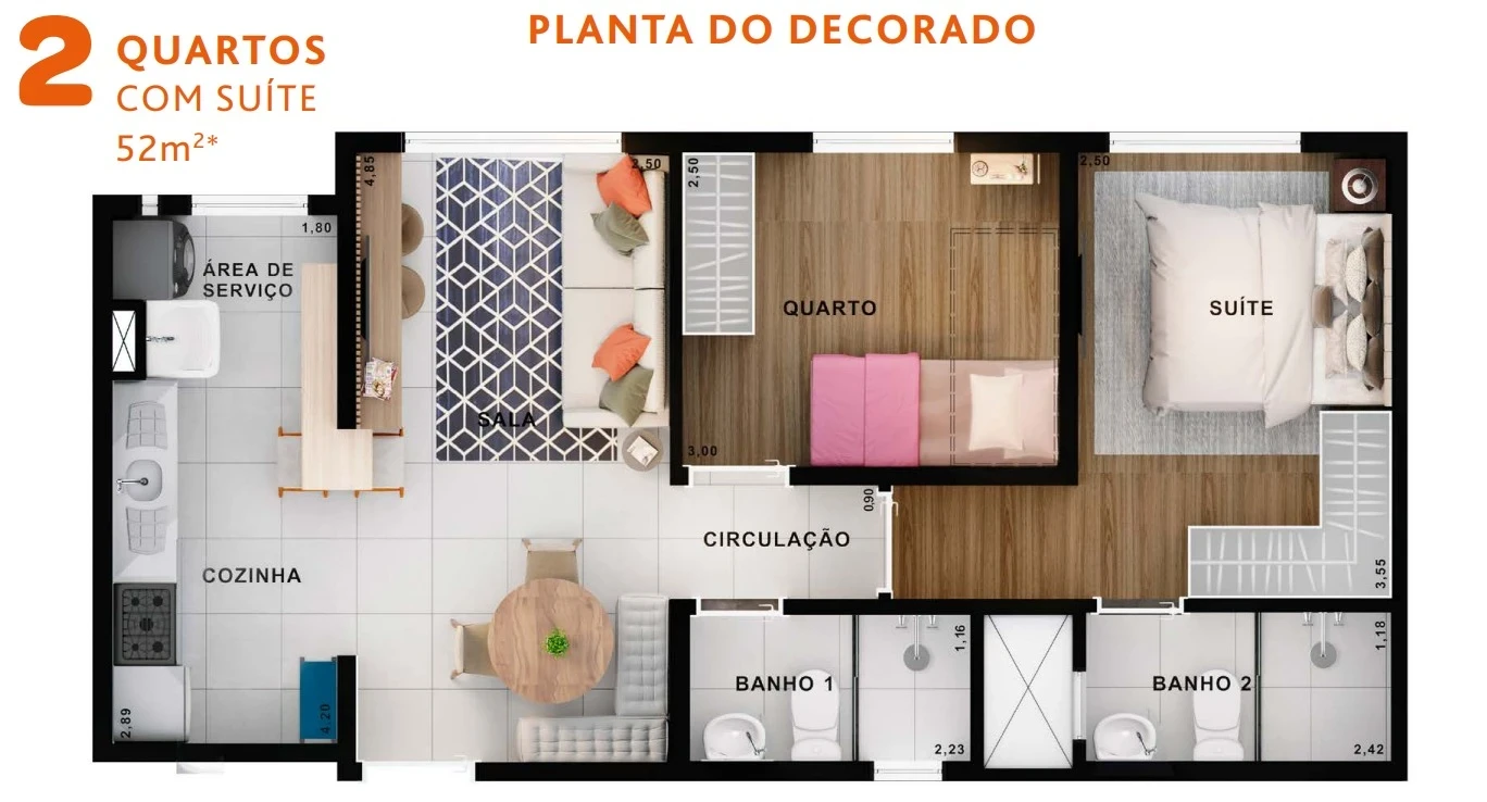 Foto do imóvel: Apartamento com 2 Quartos à Venda, 52 m² em Residencial Recanto do Cerrado - Aparecida de Goiânia