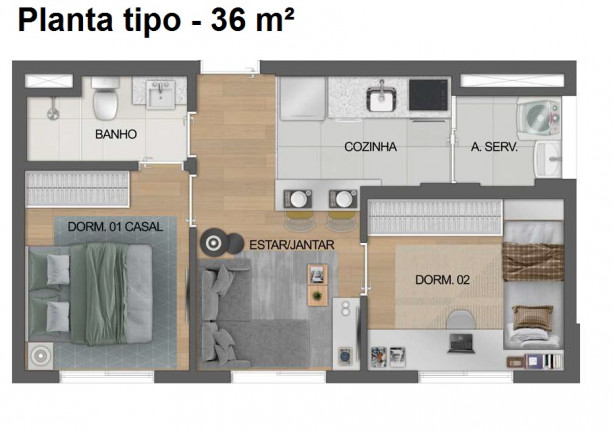 Imagem Apartamento com 2 Quartos à Venda, 36 m² em Moema - São Paulo