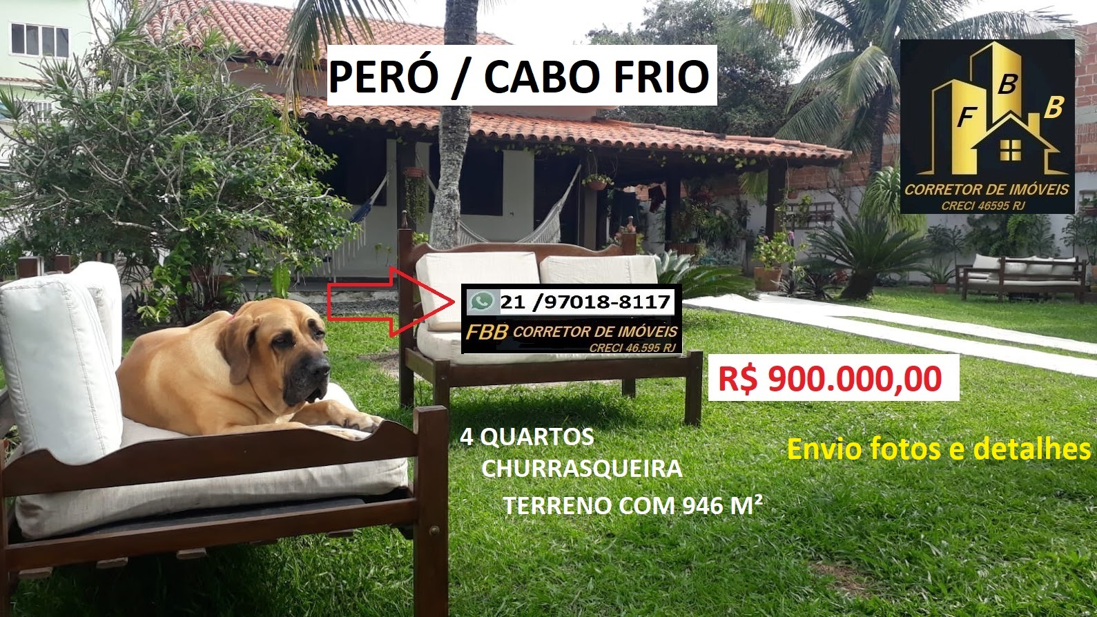 Casa com 4 Quartos à Venda, 946 m²em Peró - Cabo Frio