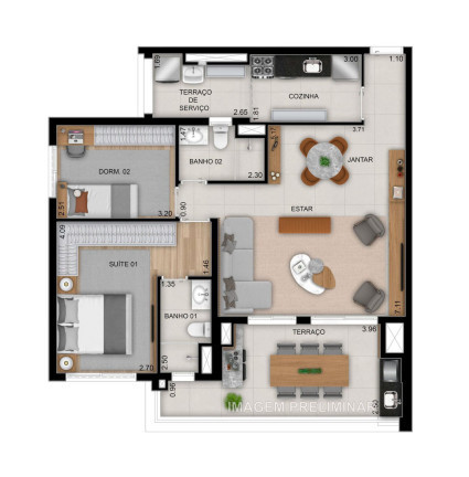 Imagem Apartamento com 3 Quartos à Venda,  em Cidade Mãe do Céu - São Paulo