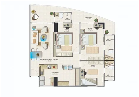 Imagem Apartamento com 3 Quartos à Venda, 94 m²em Aldeota - Fortaleza