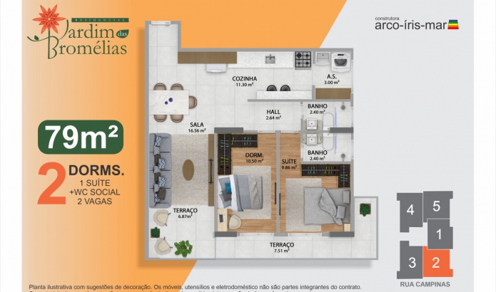 Imagem Apartamento com 2 Quartos à Venda, 79 m² em Boqueirão - Praia Grande