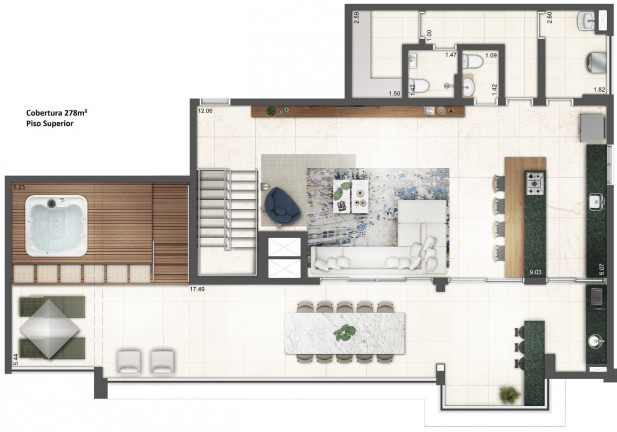 Imagem Cobertura com 3 Quartos à Venda, 278 m² em Brás - São Paulo