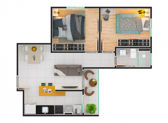 Imagem Apartamento com 2 Quartos à Venda, 48 m² em Vila Oliveira - Mogi das Cruzes