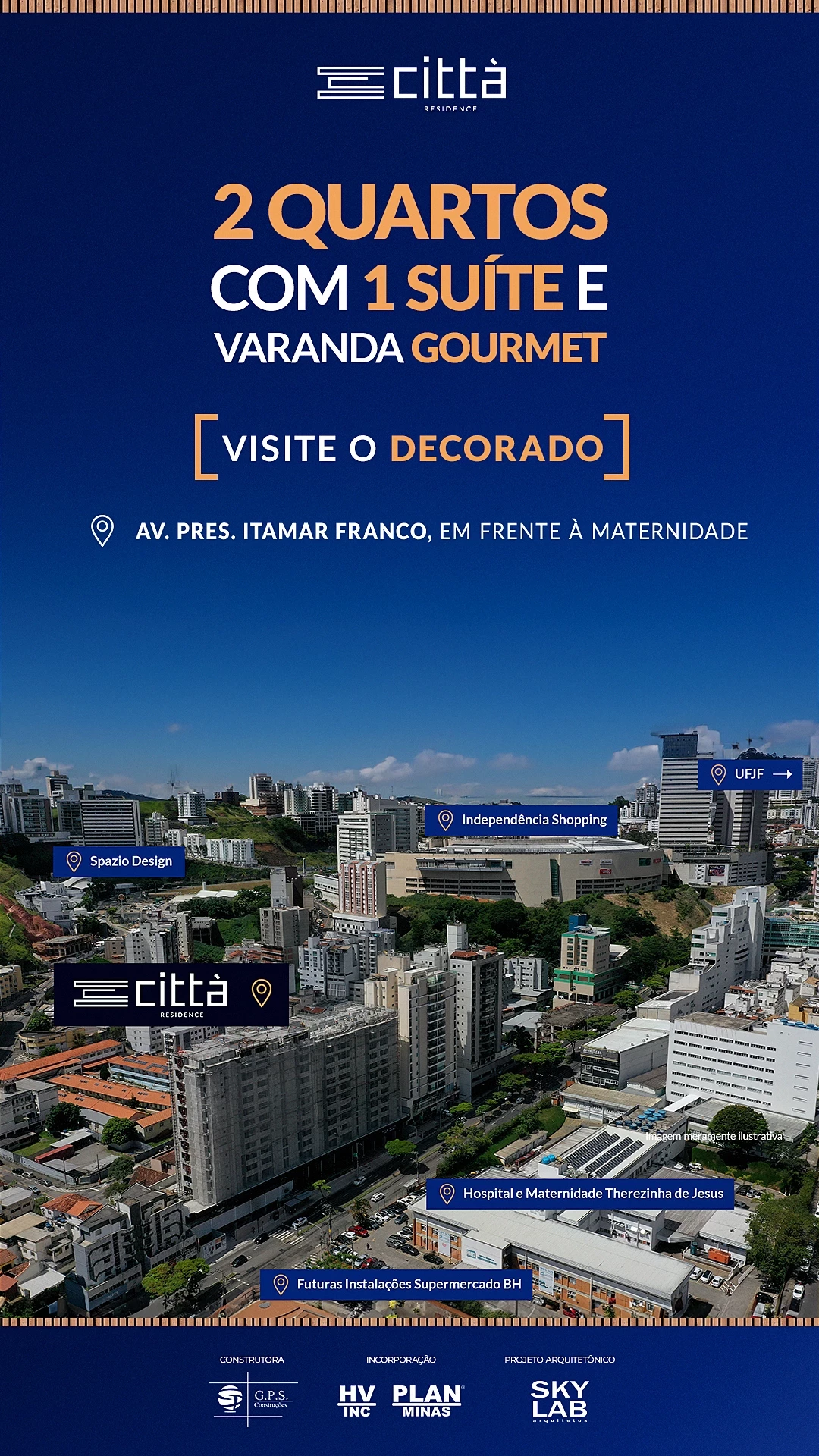 Imagem Apartamento com 2 Quartos à Venda, 54 m² em São Mateus - Juiz de Fora