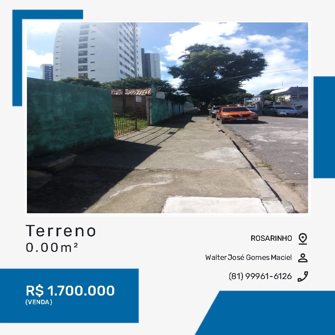 Imagem Terreno à Venda, 1.000 m² em Rosarinho - Recife