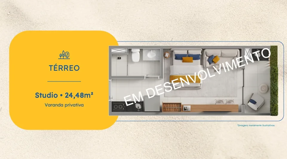 Imagem Studio com 1 Quarto à Venda, 24 m² em Tamandaré - Tamandaré
