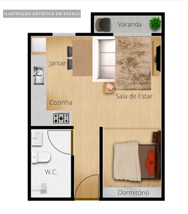 Imagem Apartamento com 1 Quarto à Venda, 35 m² em Vila Regente Feijó - São Paulo