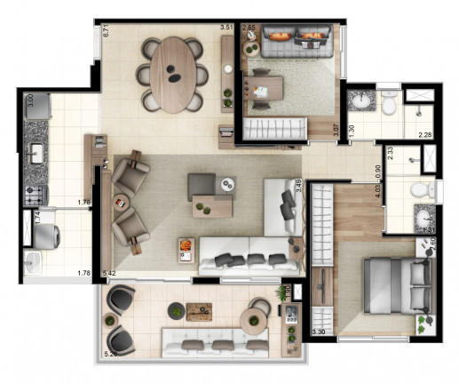 Imagem Apartamento com 3 Quartos à Venda, 87 m²em Jardim Caboré - São Paulo