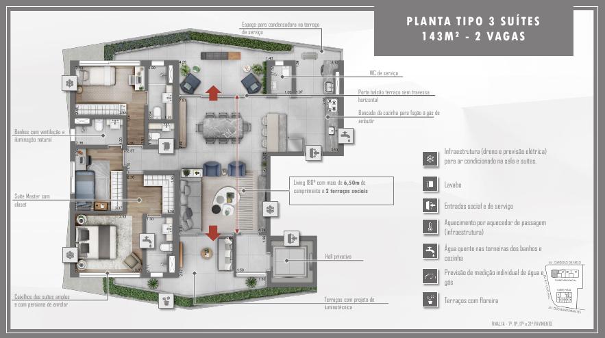 Imagem Apartamento com 3 Quartos à Venda, 143 m² em Vila Olímpia - São Paulo