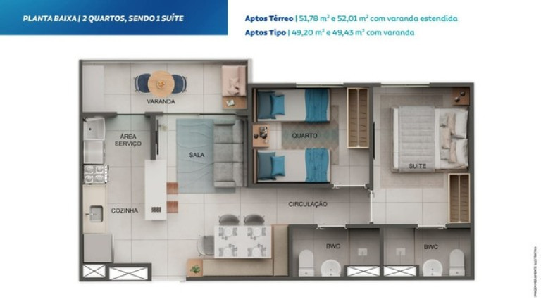 Imagem Apartamento com 2 Quartos à Venda,  em Jardim São Paulo - Recife