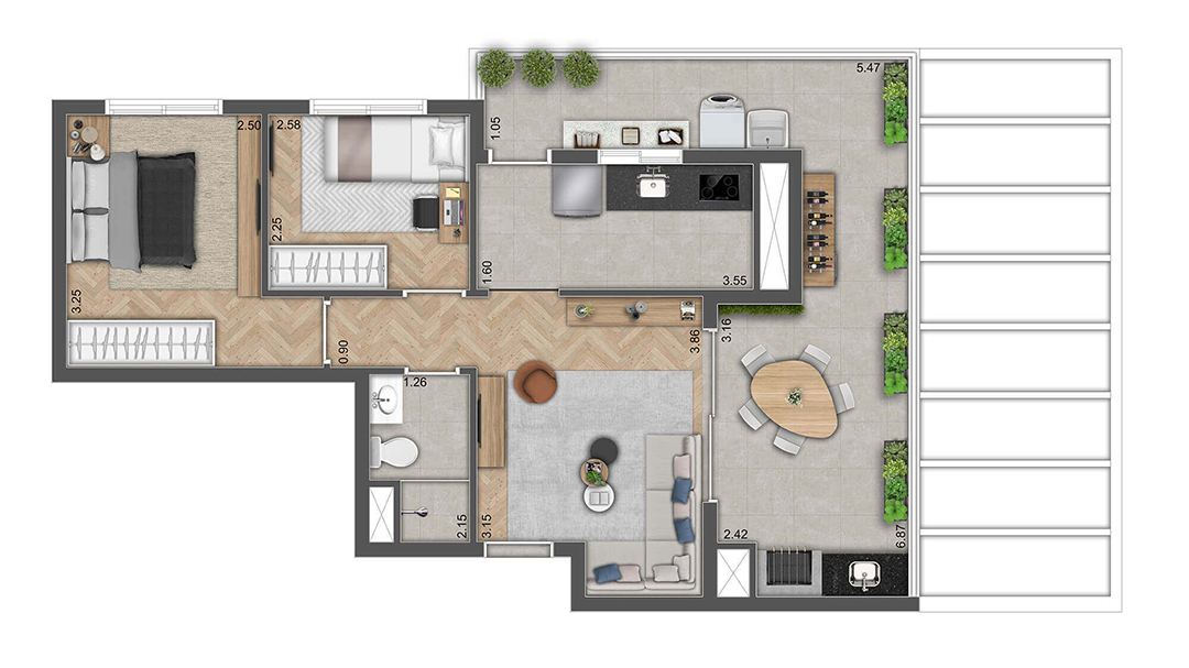 Apartamento com 2 Quartos à Venda, 52 m²em Belenzinho - São Paulo