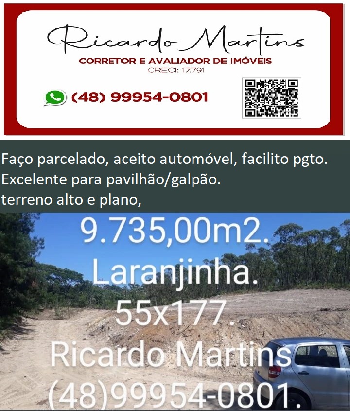 Terreno à Venda, 10 m²em Laranjinha - Criciúma