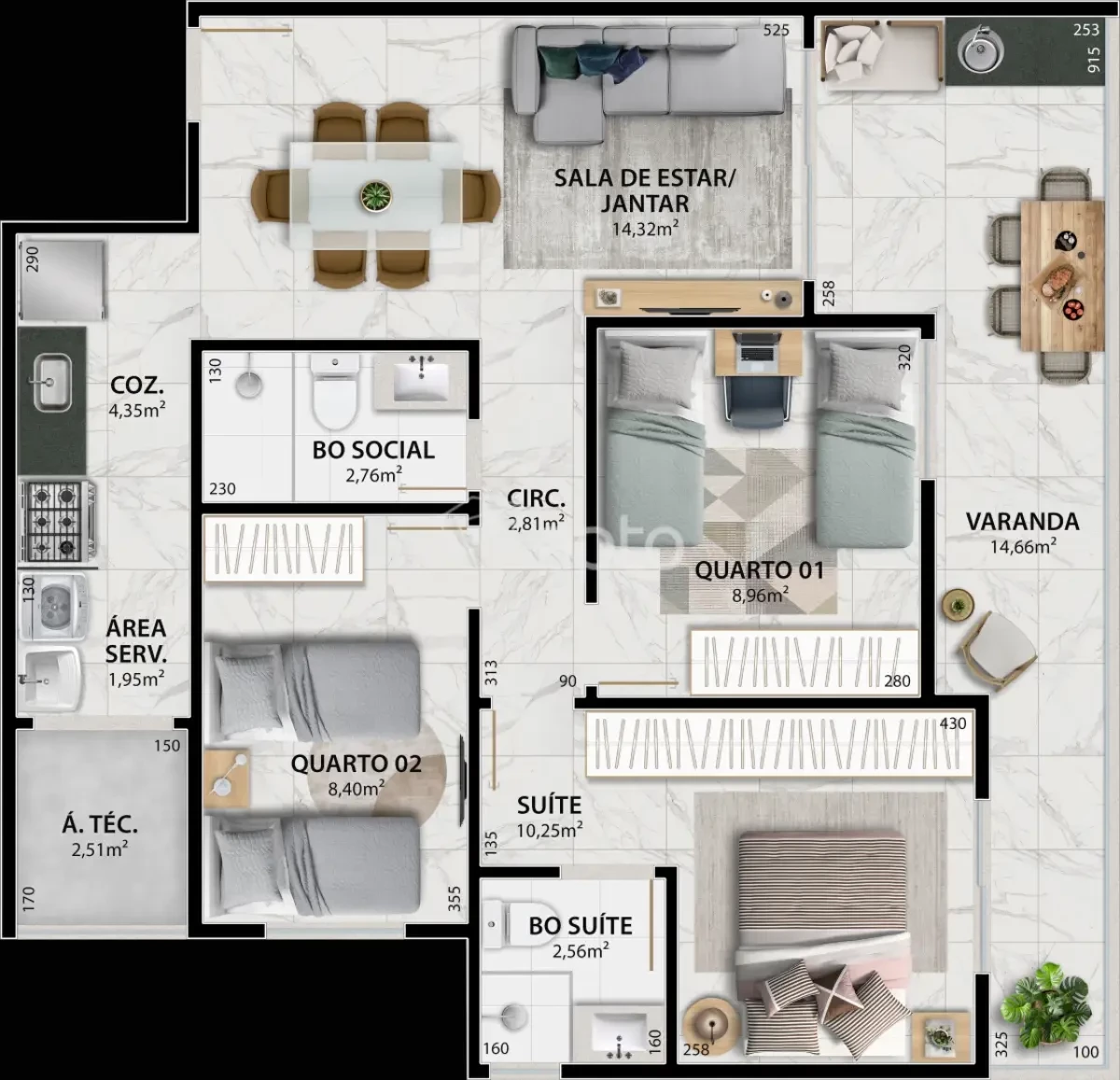 Imagem Apartamento com 2 Quartos à Venda, 171 m² em Praia de Itaparica - Vila Velha Imagem Apartamento com 2 Quartos à Venda, 171 m² em Praia de Itaparica - Vila Velha
