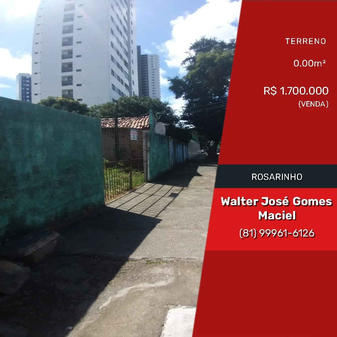 Imagem Terreno à Venda, 1.000 m² em Rosarinho - Recife