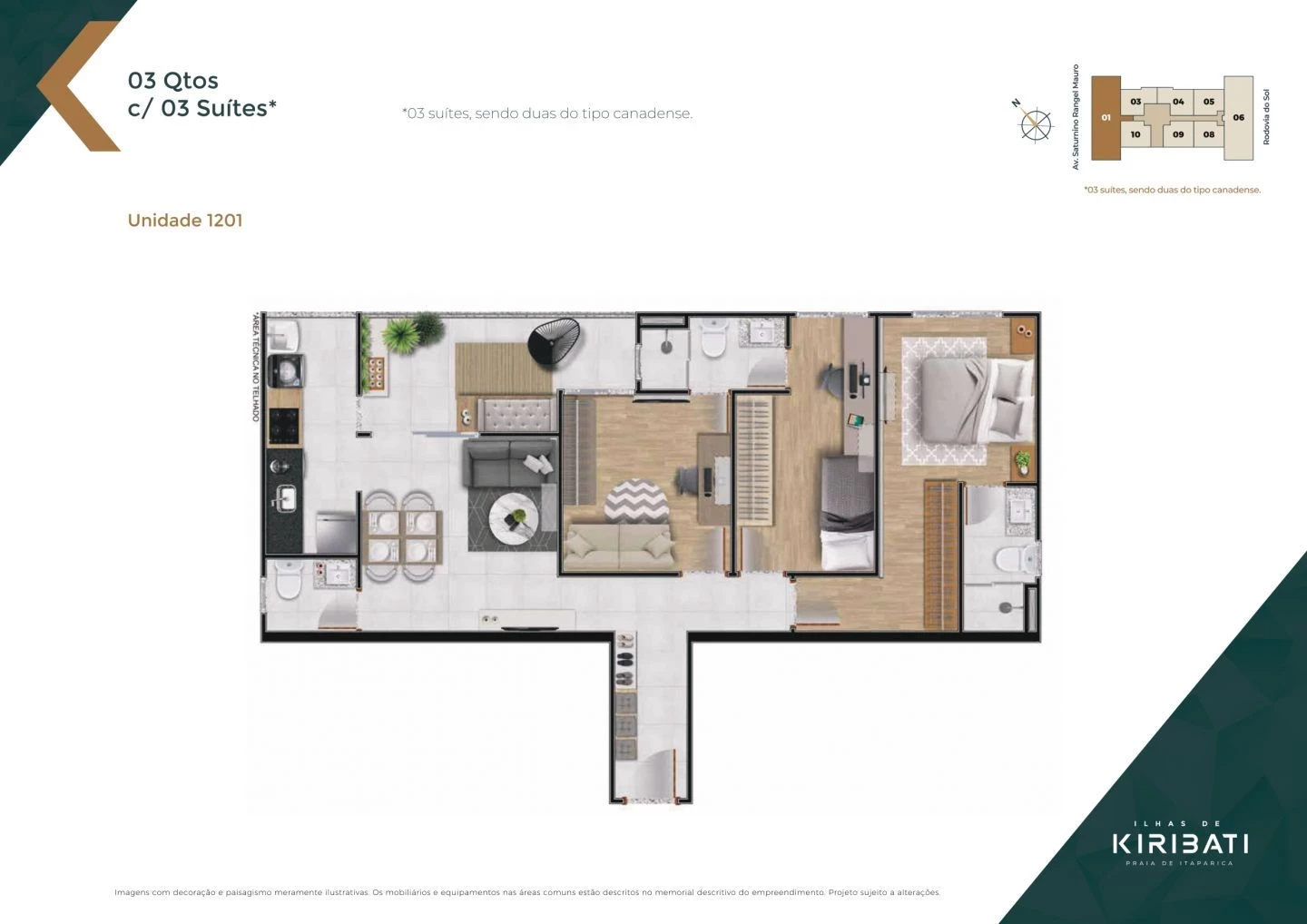 Imagem Apartamento com 1 Quarto à Venda, 40 m² em Praia de Itaparica - Vila Velha
