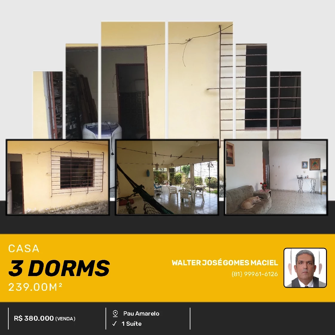Casa com 3 Quartos à Venda, 23.900 m² em Pau Amarelo - Paulista