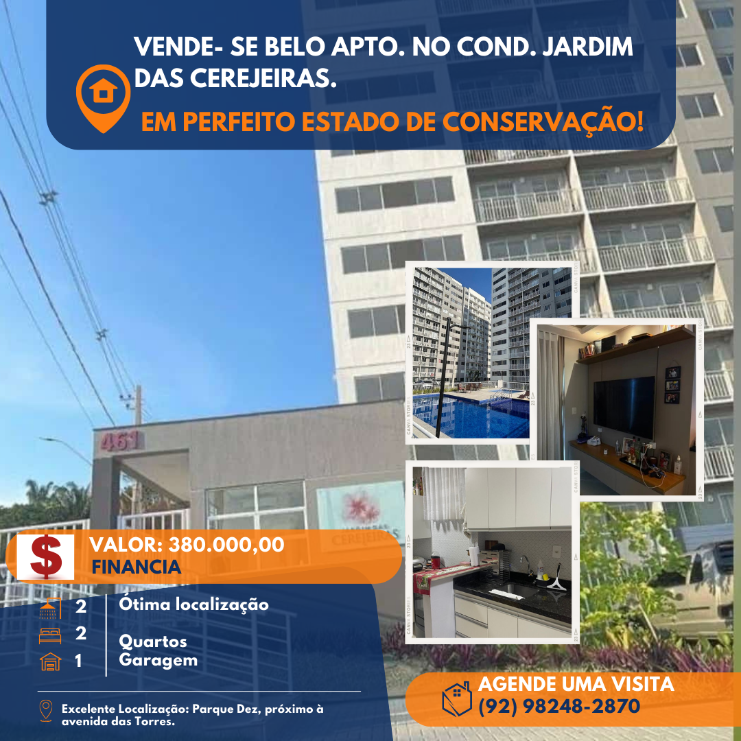 Apartamento com 2 Quartos à Venda, 47 m²em Parque 10 de Novembro - Manaus