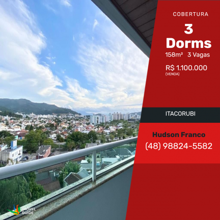 Cobertura com 3 Quartos à Venda, 158 m² em Itacorubi - Florianópolis